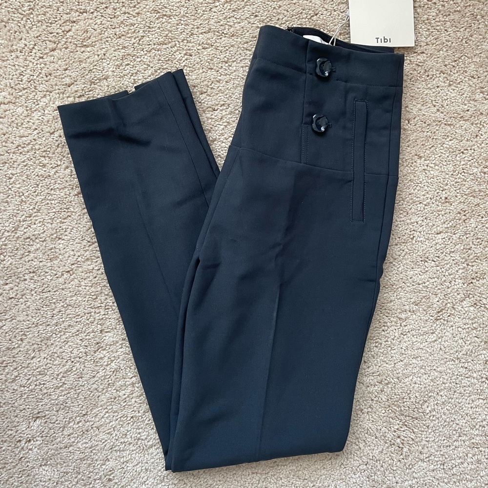 TIBI ANSON STRETCH TAILORED PANTS